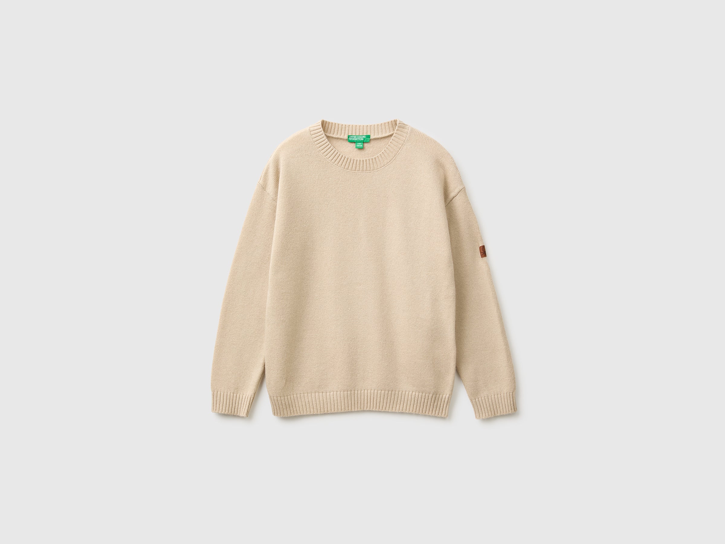 United Colors of Benetton Maglione Lana Viscosa Girocollo Logo