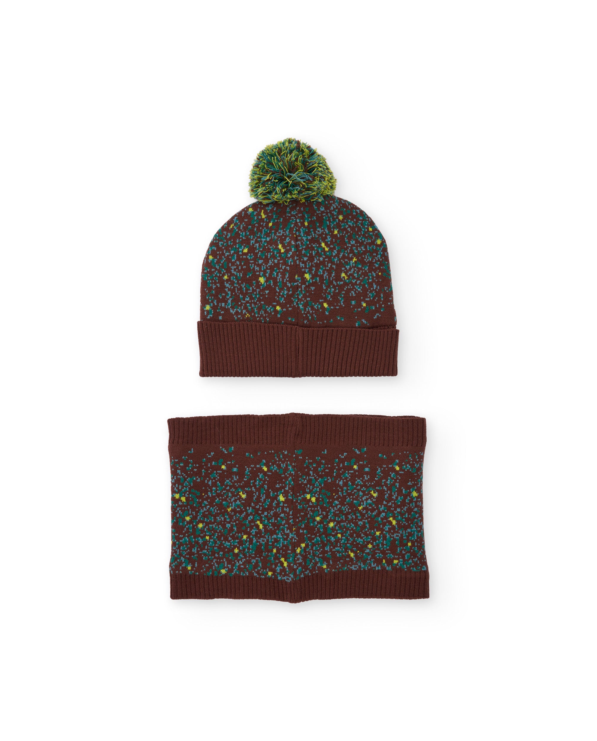 TucTuc Accessori set berretto scaldacollo bimbo marrone