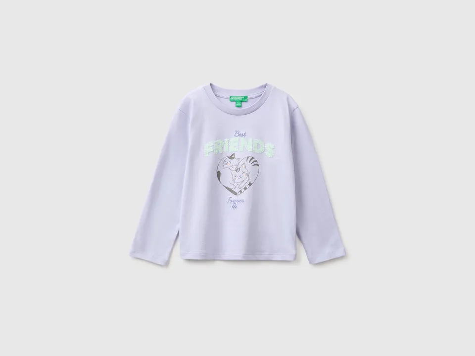 United Colors of Benetton T-Shirts T-shirt cotone organico ricamata 104