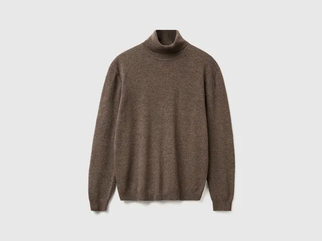 United Colors of Benetton Dolcevita Maglione Lana Merino M Marrone