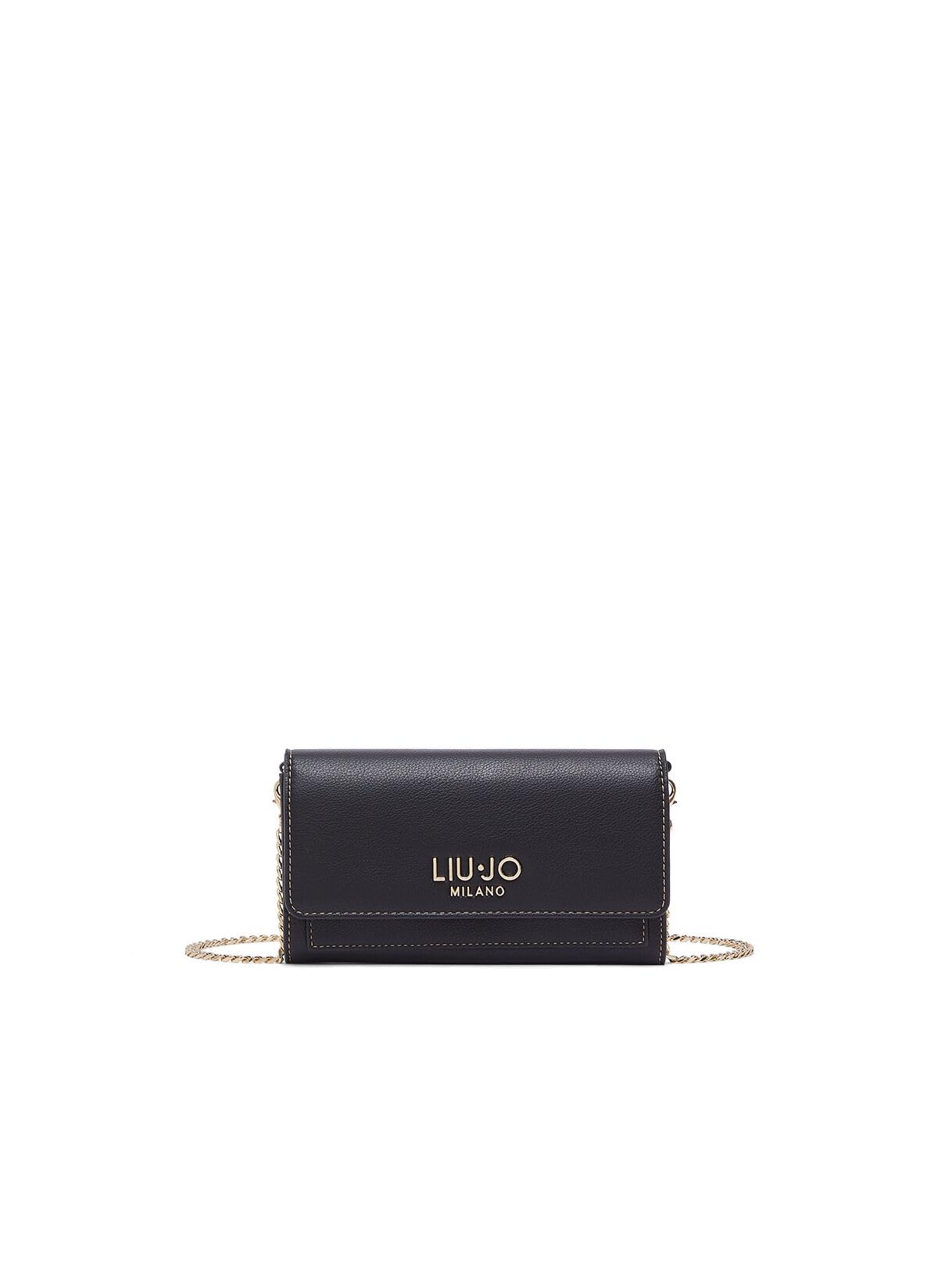 Liu Jo 22222 Portafoglio Grande Nero con Tracolla