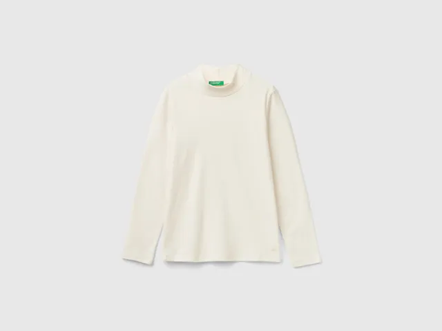 United Colors of Benetton T-shirt cotone bio S collo alto basic