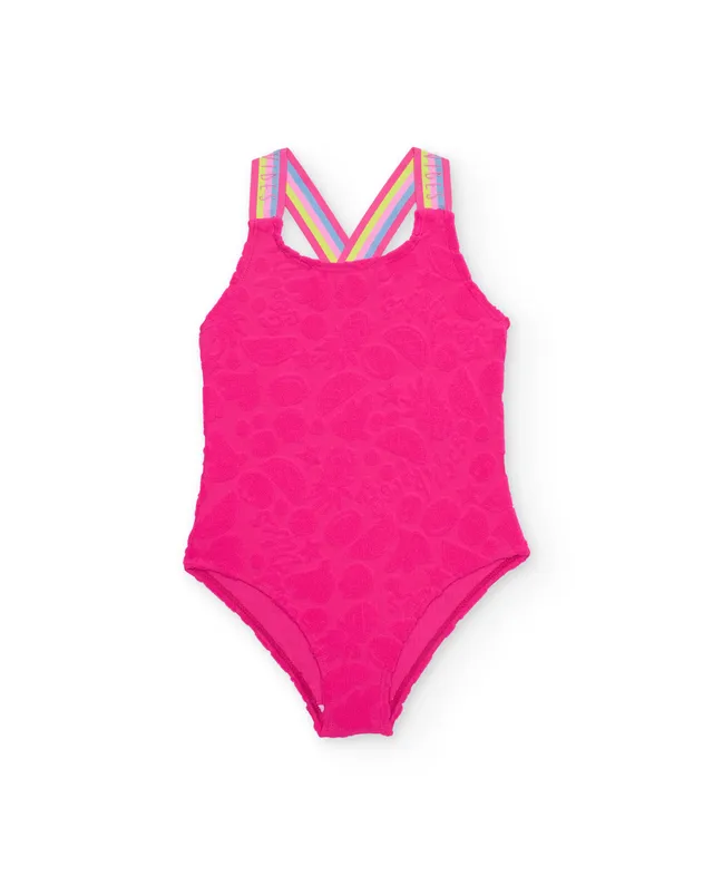 TucTuc Costumi Da Bagno costume intero bimba fucsia frutta