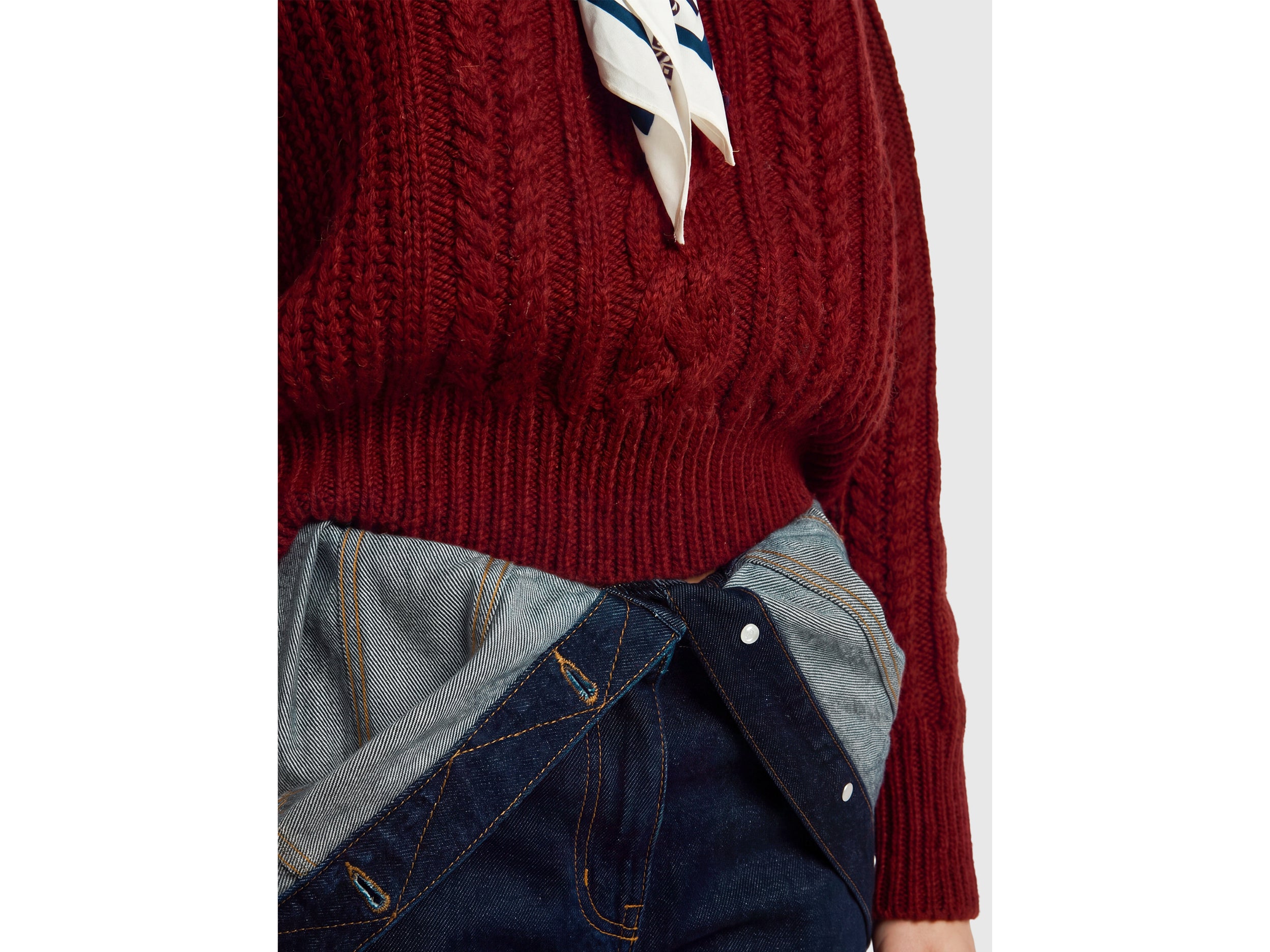Benetton maglione trecce pura lana taglia M