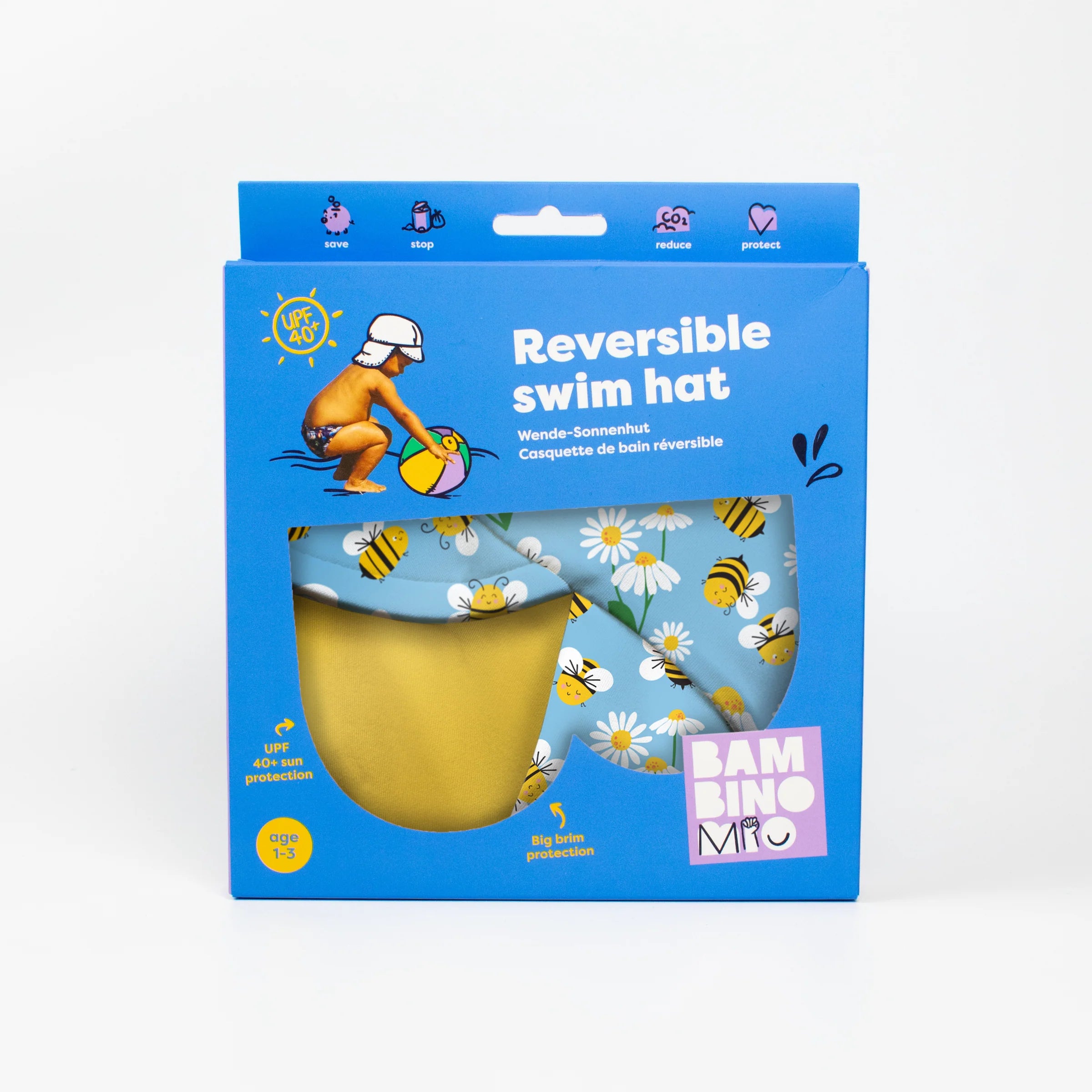 Bambino Mio cappellino mare reversibile Busy Bees