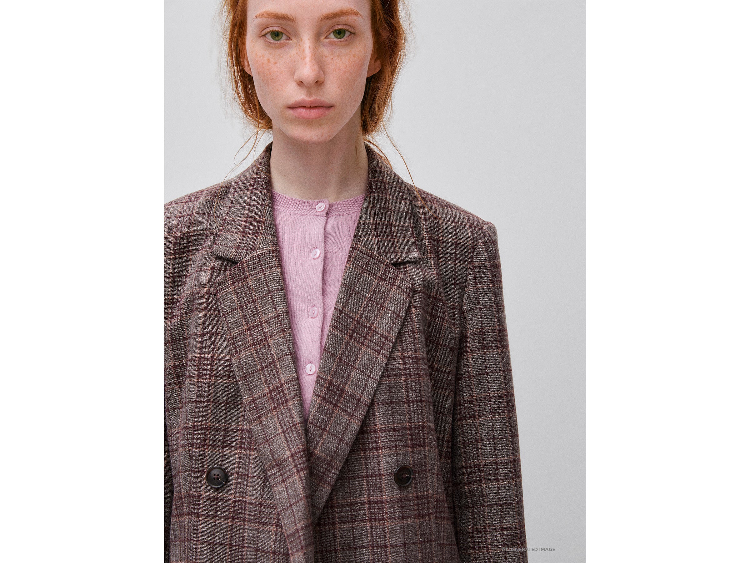 United Colors of Benetton Blazer Tartan Doppiopetto Tg 42