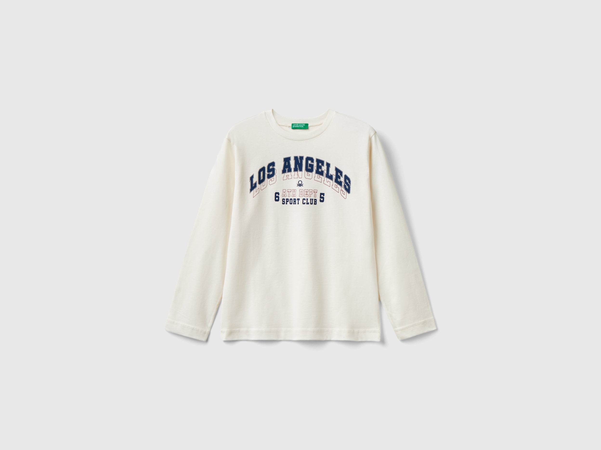 United Colors of Benetton t-shirt maniche lunghe cotone college