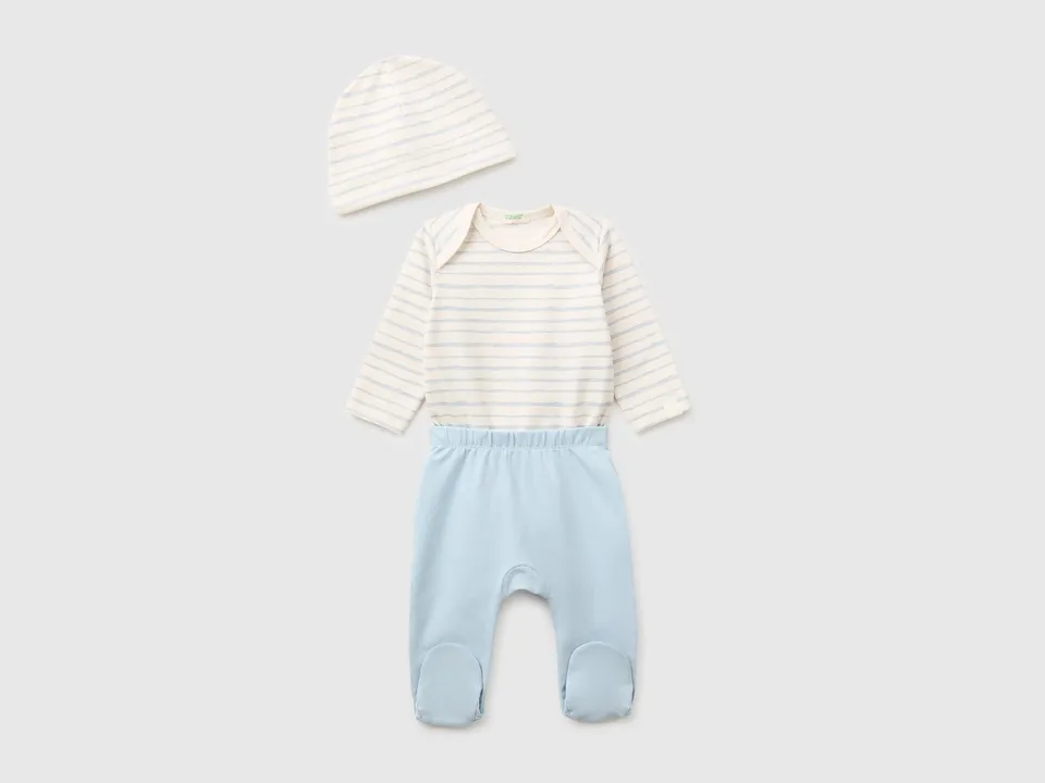 United Colors of Benetton set neonato 3 pezzi cotone 68