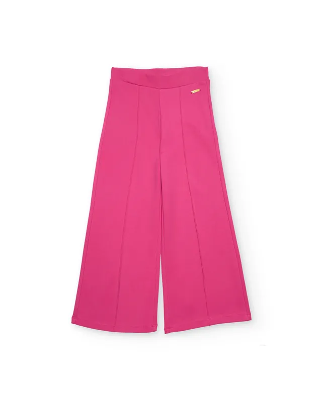 TucTuc Pantaloni maglia bambina fucsia vita elastica 4 anni