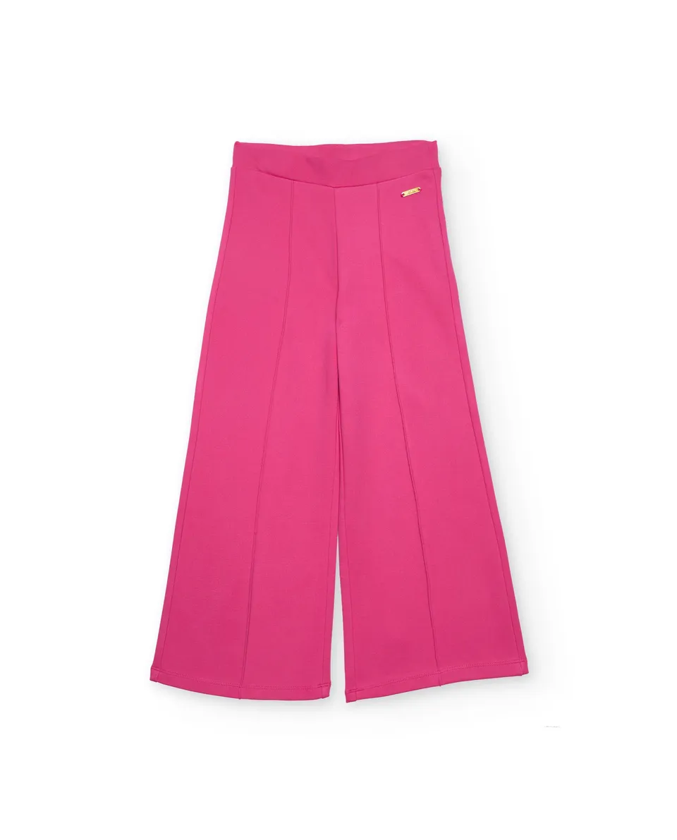 TucTuc Pantaloni maglia bambina fucsia vita elastica 4 anni