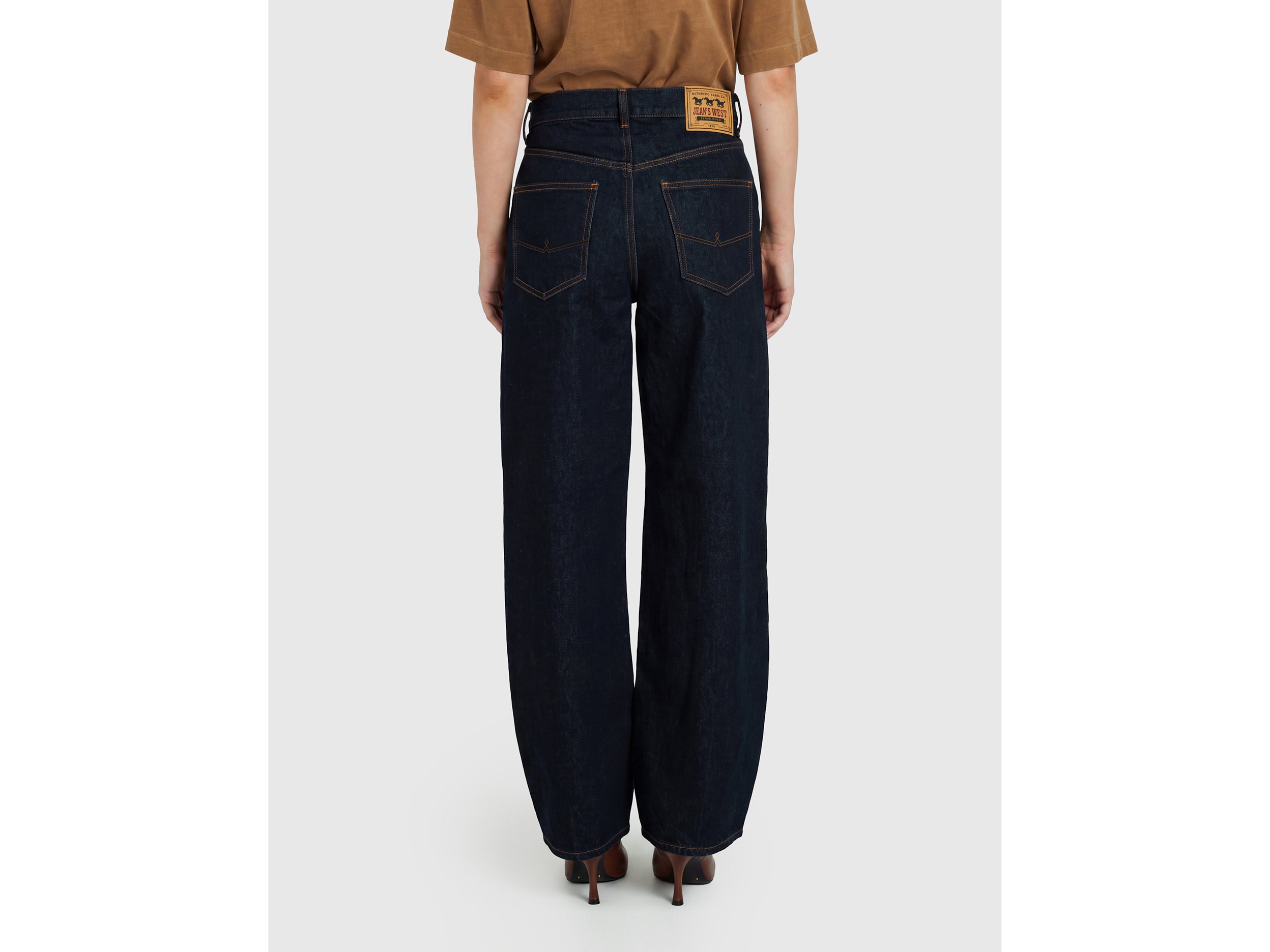Benetton Jeans 4MJXNE006_901 jeans larghi cotone rinse