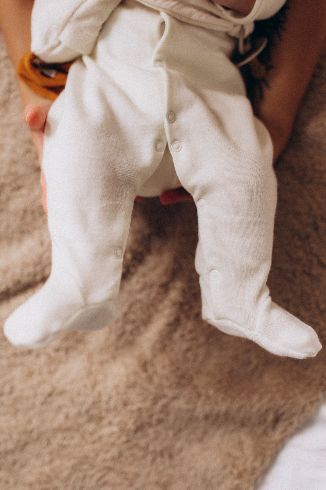 Woolly Organic Baby Sleepsuits tutina neonato lana seta piedini
