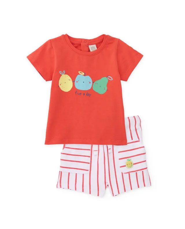 TucTuc Completi Patch Frutta Completo Rosso Neonato