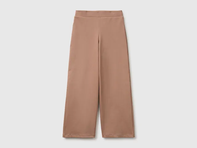 United Colors of Benetton Pantaloni Palazzo Cotone Gamba Larga