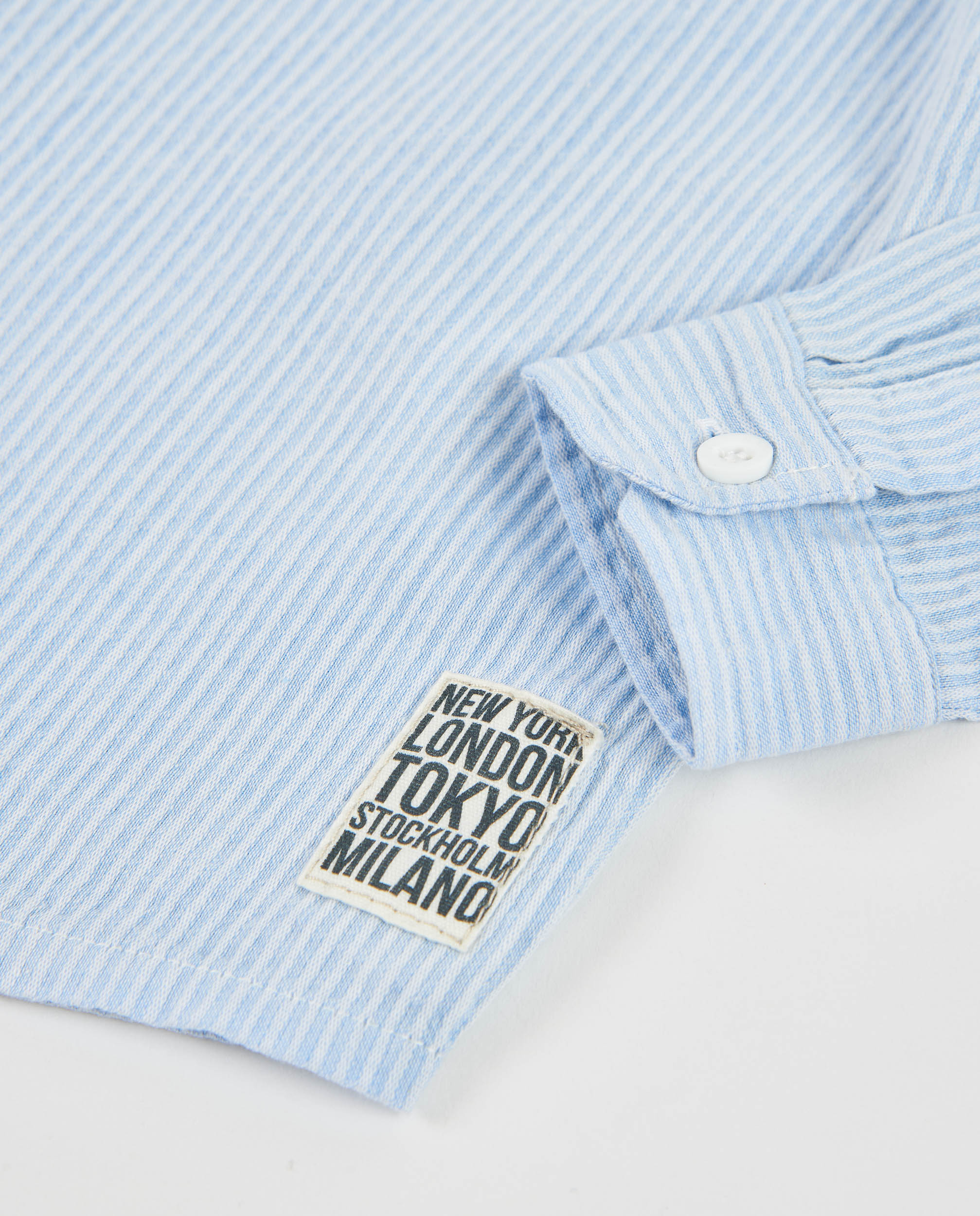 TucTuc Camicette Righe camicia bambino azzurro cotone