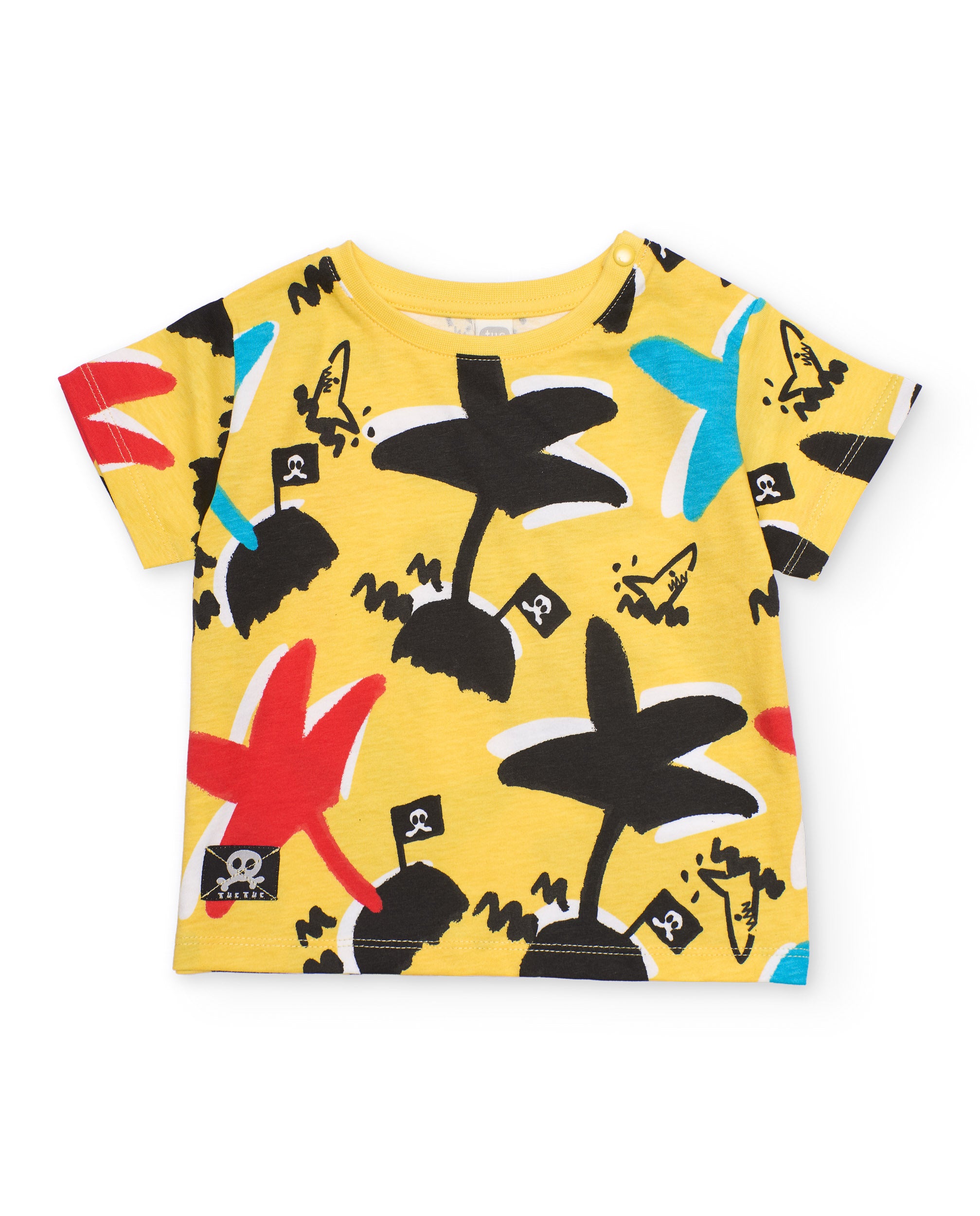 TucTuc Magliette T-shirt bambino gialla palme pirati