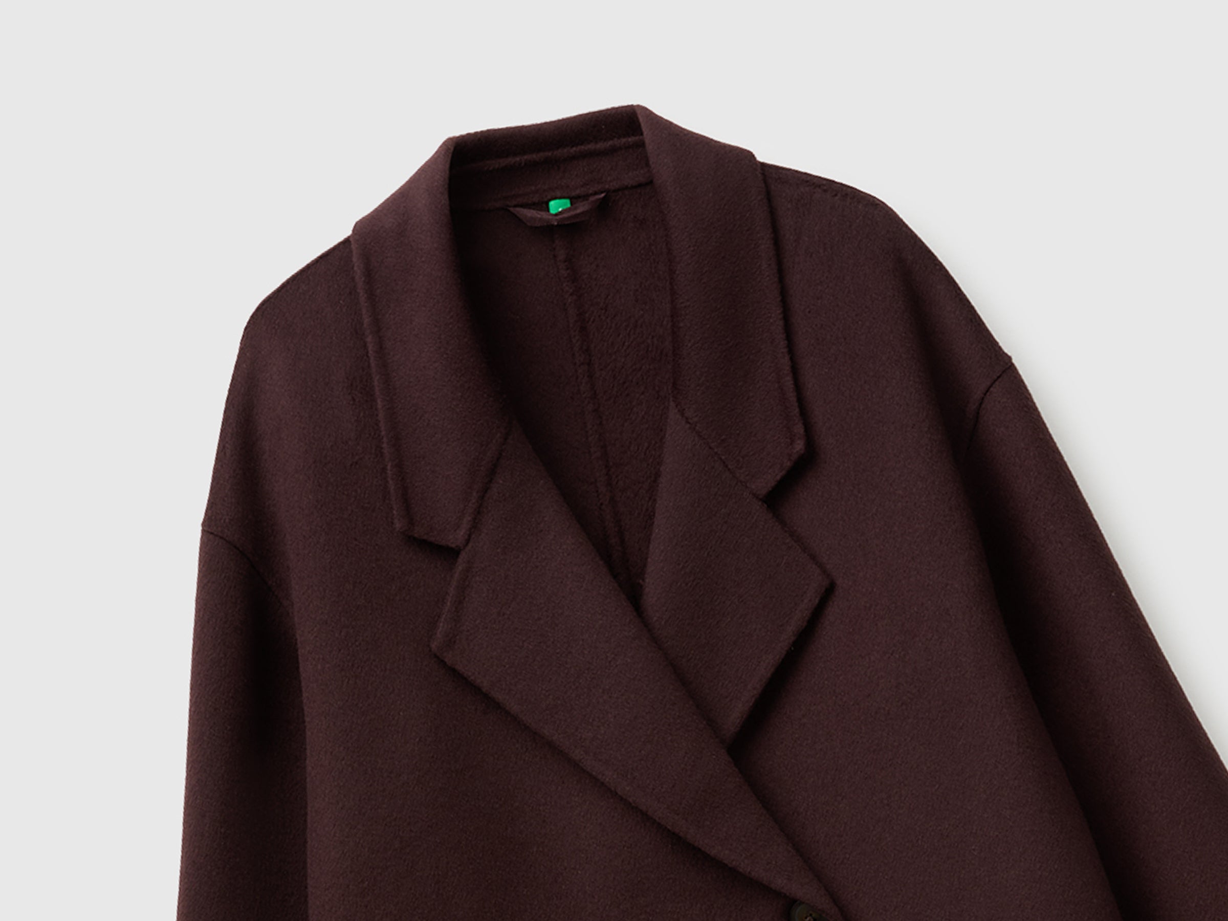 United Colors of Benetton Cappotto Lungo Doppiopetto Misto Lana