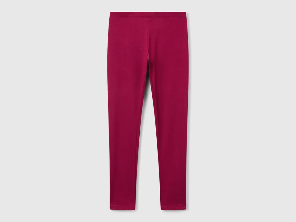 United Colors of Benetton leggings cotone stretch con logo