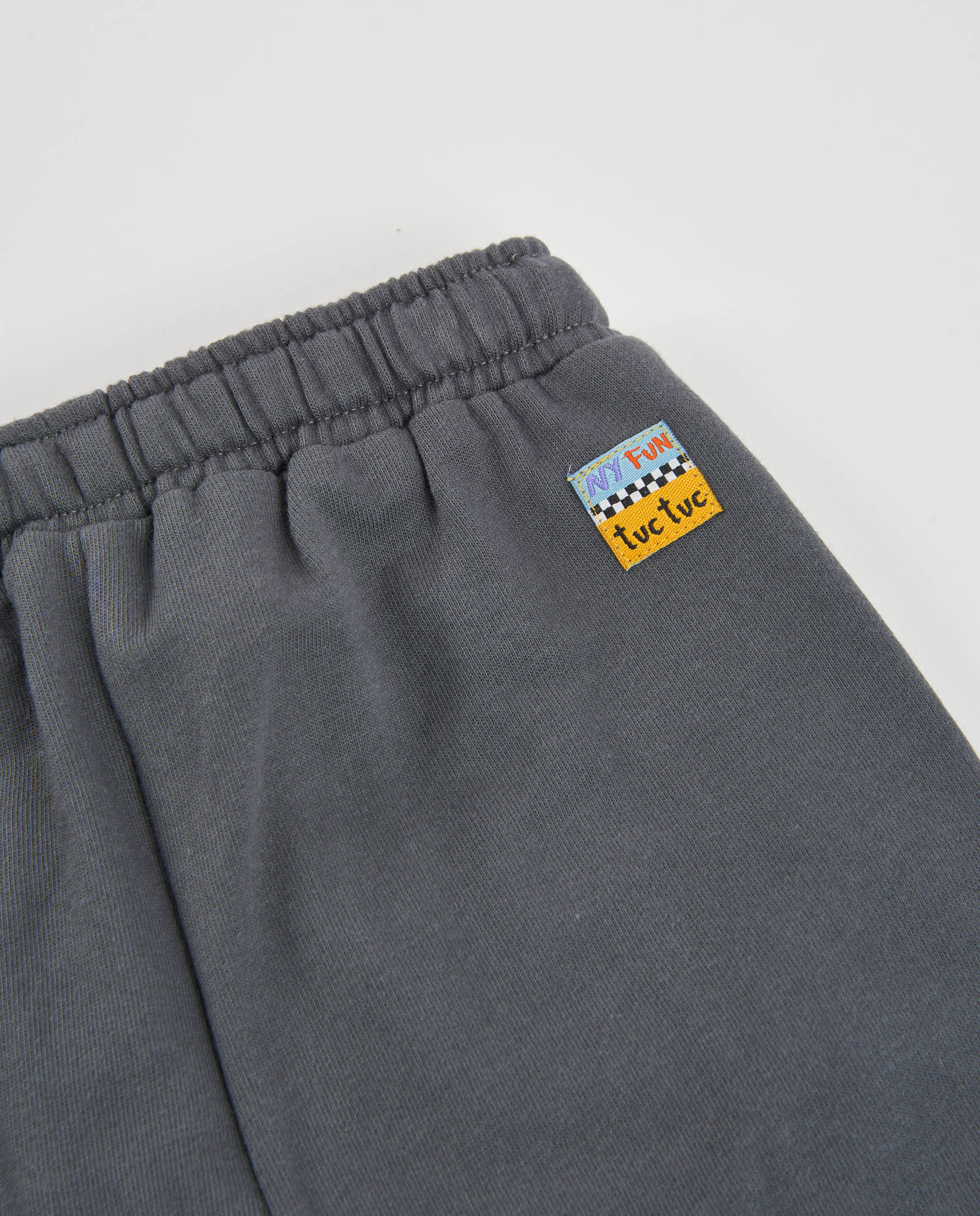 TucTuc Pantaloni Felpa Pantaloni Bimbo Grigio Vita Regolabile