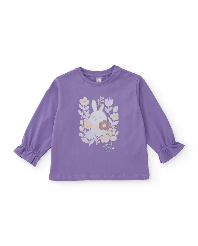 TucTuc Magliette Maglia Bambina Lilla Maniche Lunghe