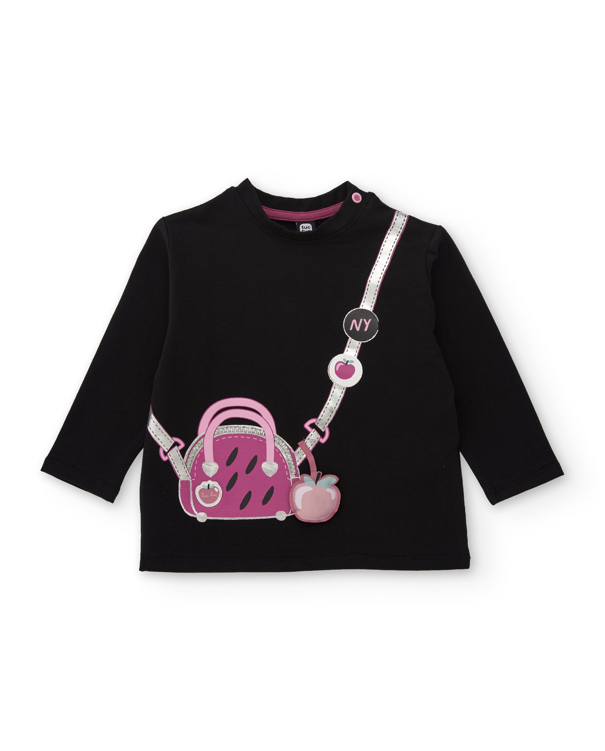 TucTuc Magliette Maglia Tracolla Nera Maniche Lunghe