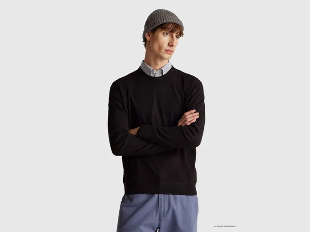 United Colors of Benetton Maglione Viscosa Maglia M Ecovero