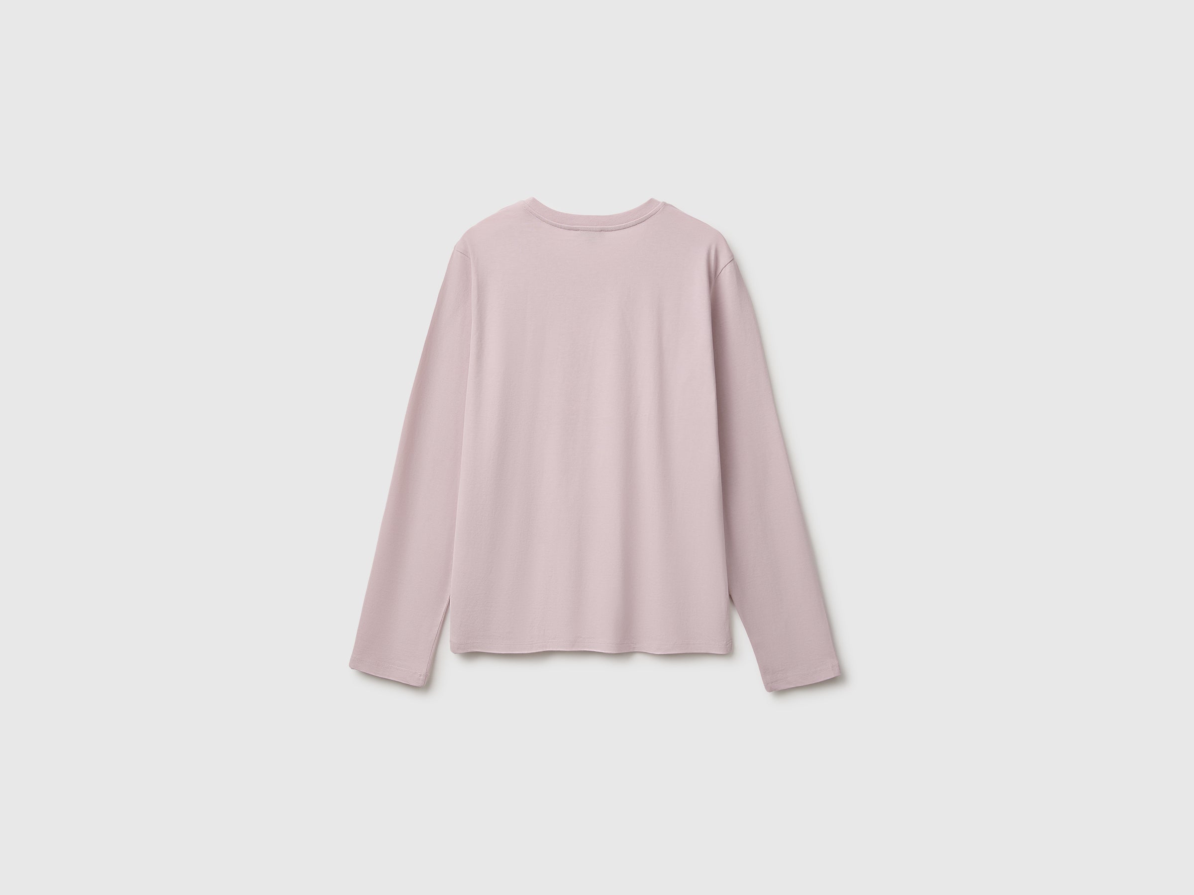 Benetton T-shirt maniche lunghe cotone bio ricamo