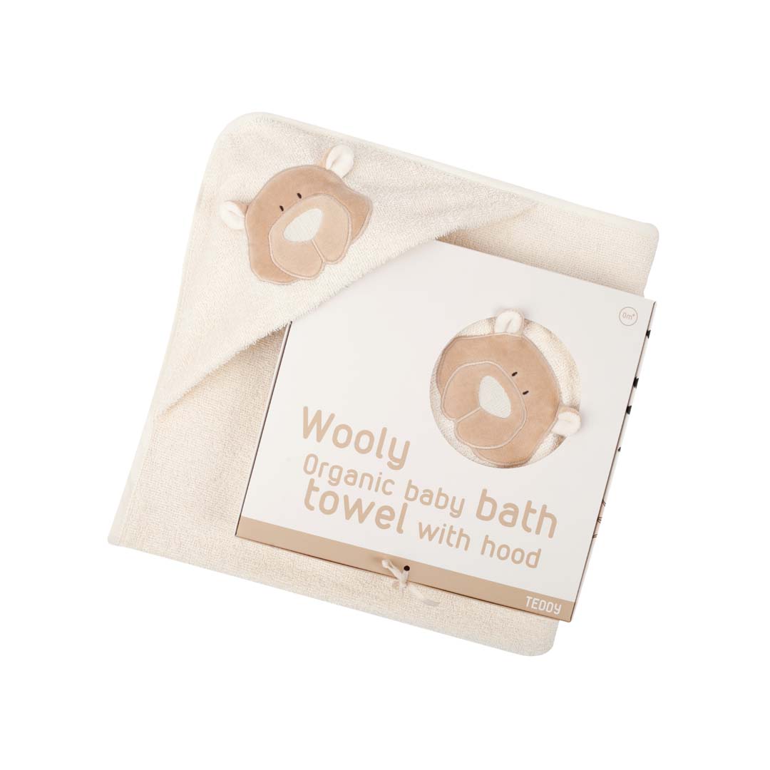 Woolly Organic Teddy Telo Bagnetto Neonato 75x75 Cotone