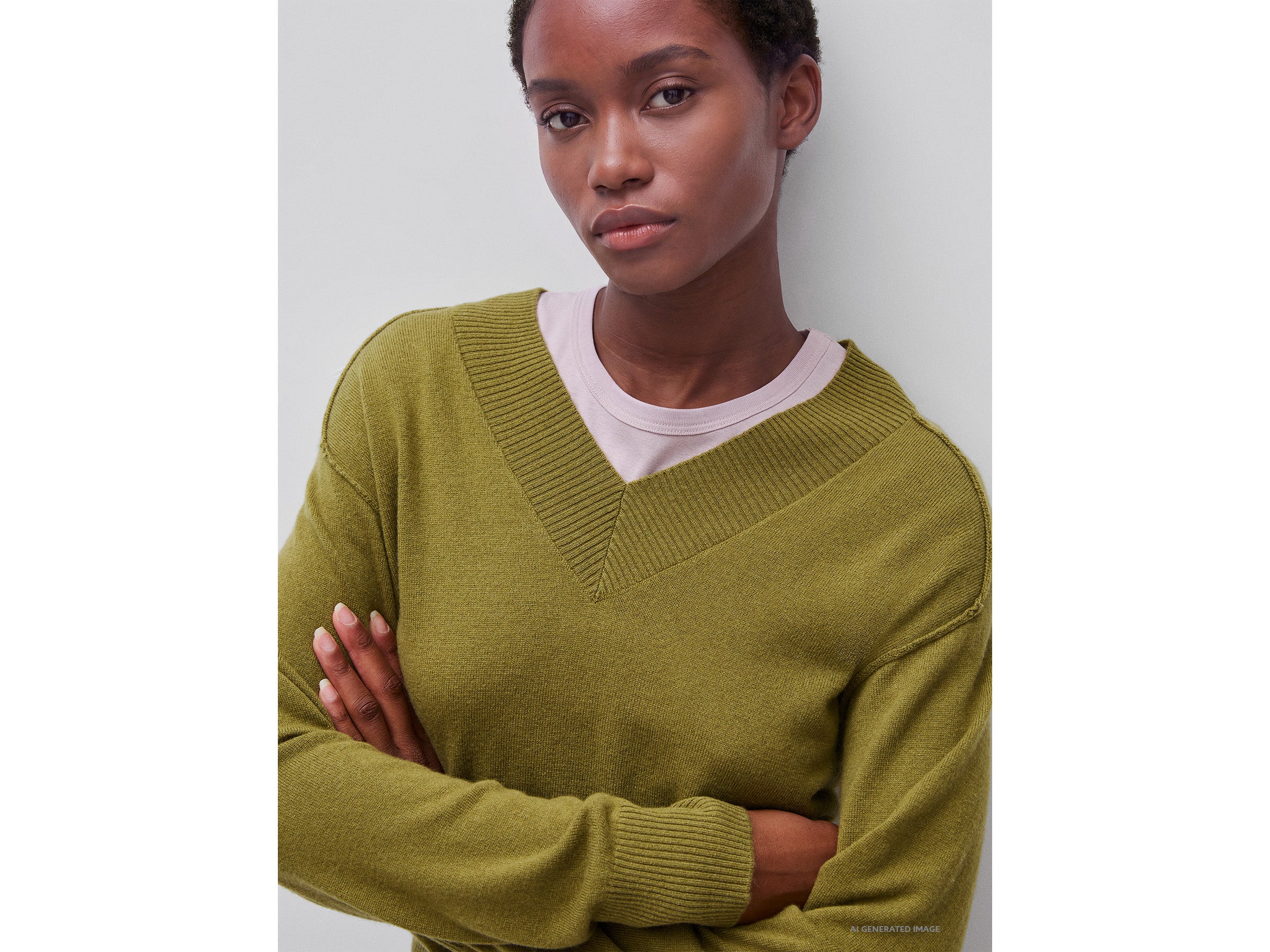 United Colors of Benetton Maglione Scollo V Cashmere M