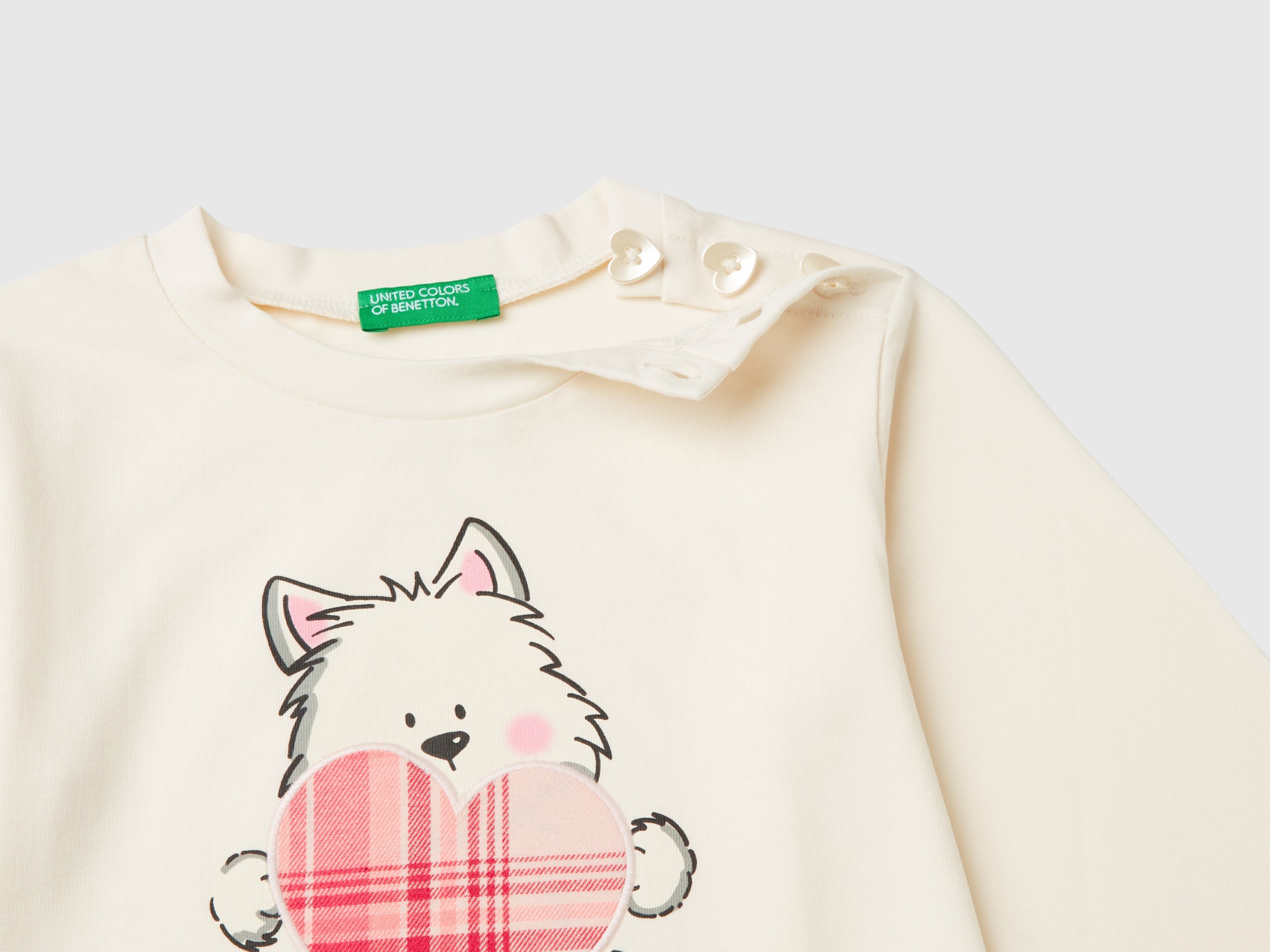 United Colors of Benetton t-shirt bimba cotone animalier