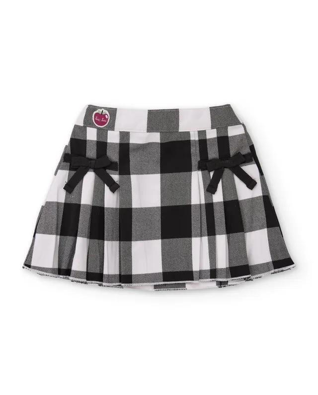 TucTuc Gonne Gonna a Quadri con Fiocchi Grigio Scuro