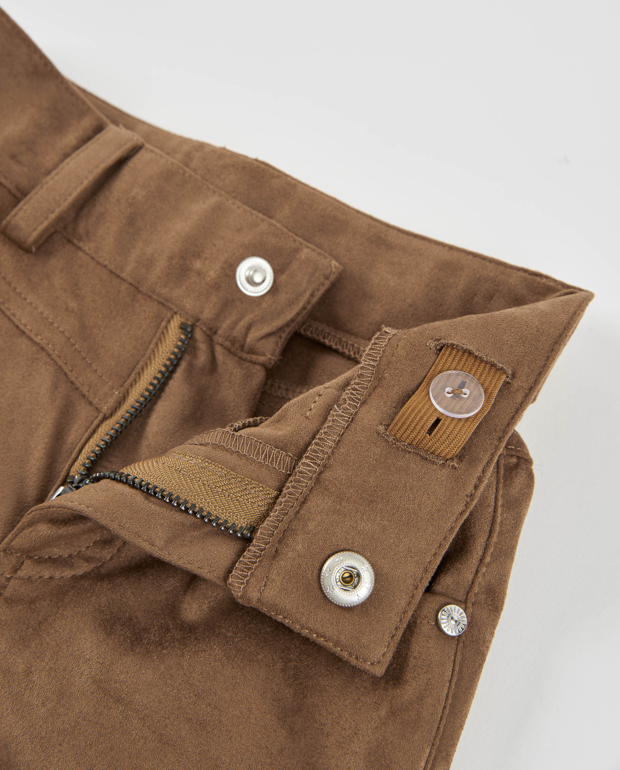 TucTuc Pantaloni Zampa Scamosciato Marrone Bimba