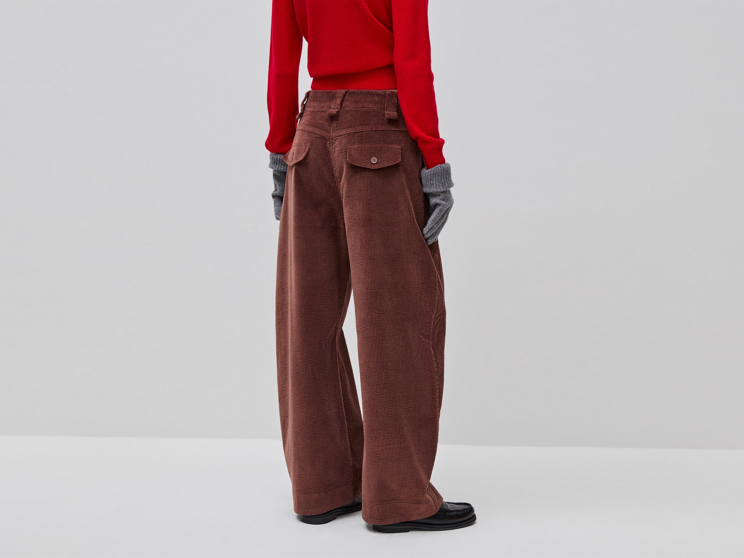 United Colors of Benetton Trousers pantaloni velluto barrel fit