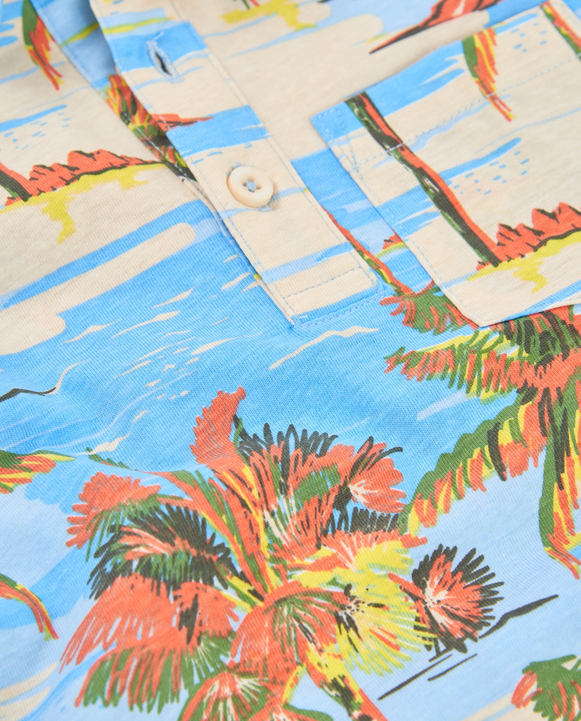 TucTuc Magliette t-shirt bambino blu stampa tropicale