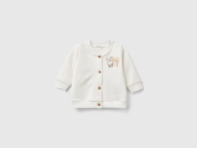 United Colors of Benetton Felpa neonato taglia 62 stampa animale cotone
