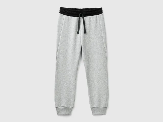 United Colors of Benetton joggers cotone coulisse tasca logo L