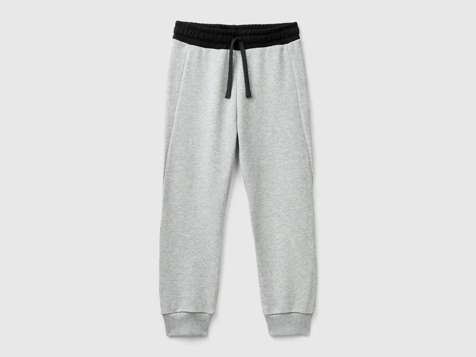 United Colors of Benetton joggers cotone coulisse tasca logo L