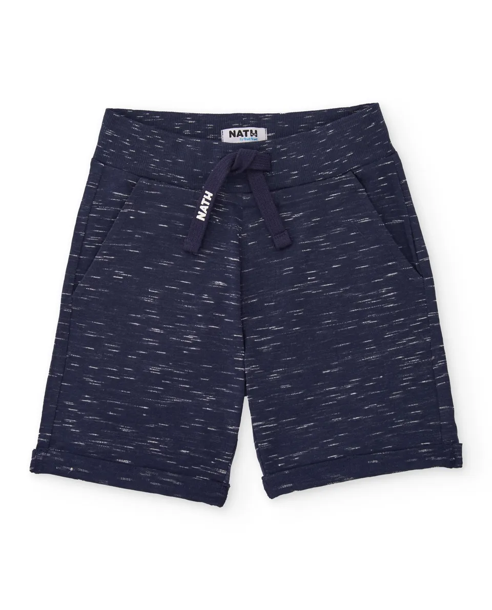 TucTuc Bermuda Pantaloncini Bambino Navy cotone elastico