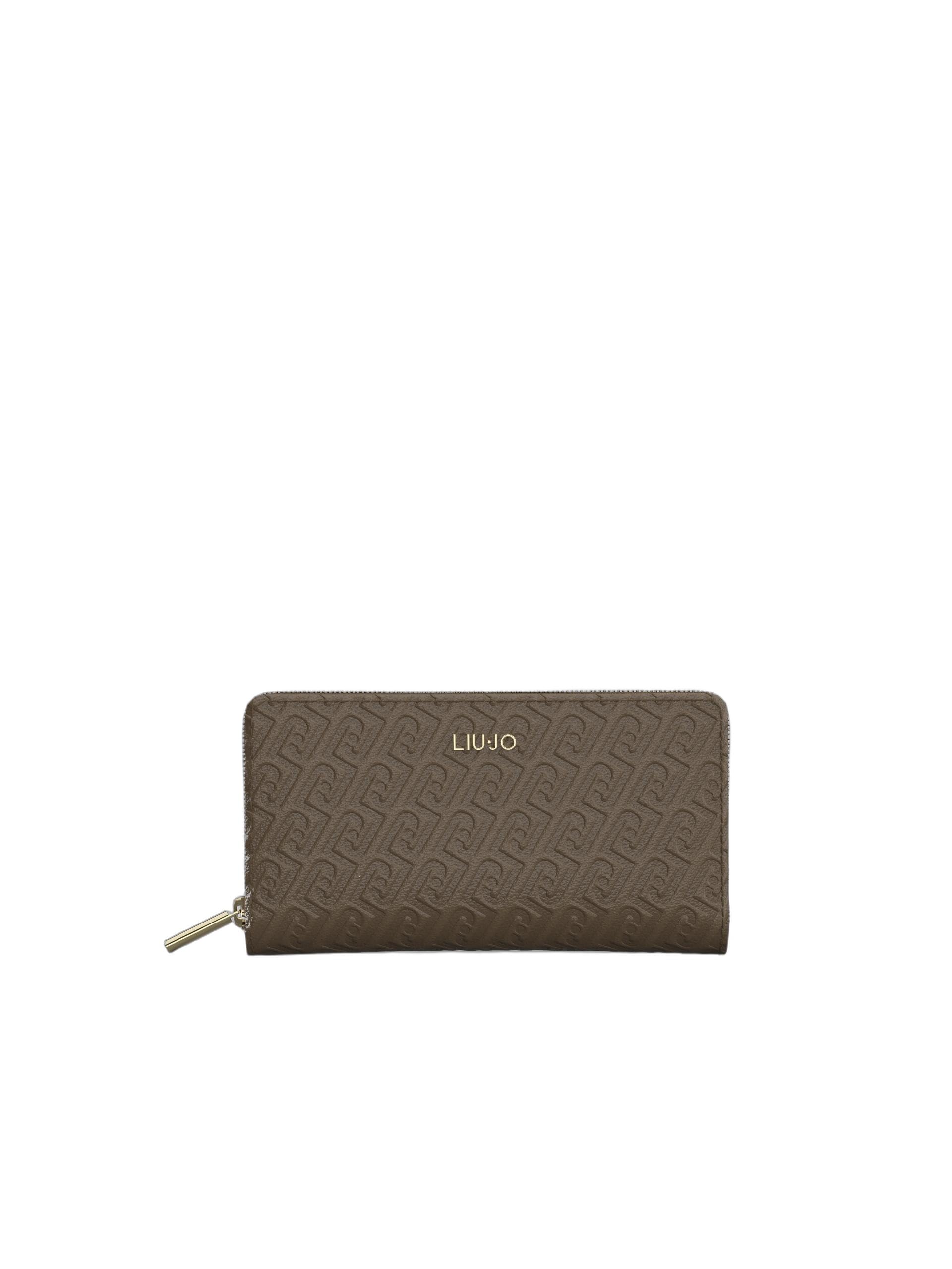 Liu Jo AF6170 E1141 portafoglio zip around mocha XL sintetico