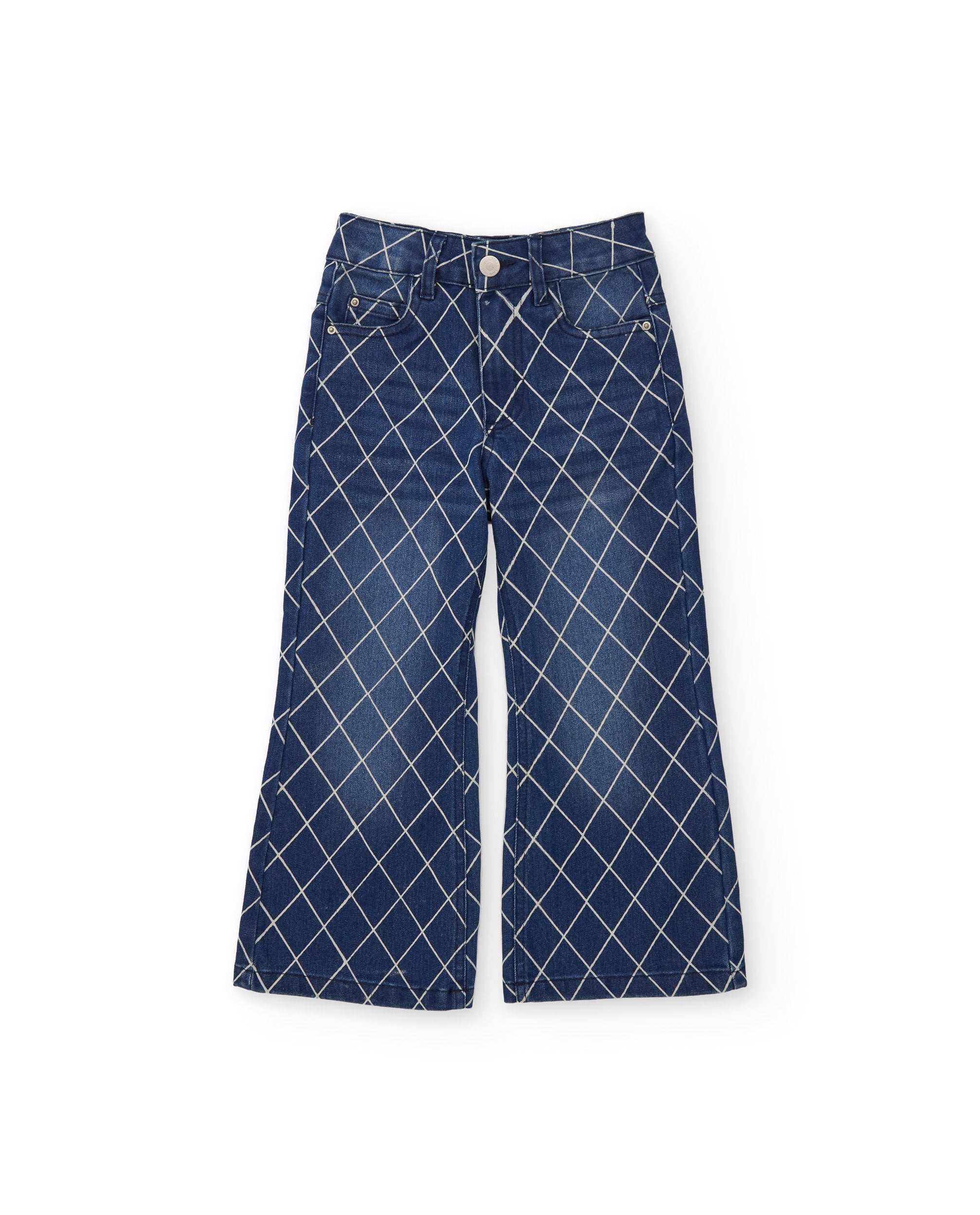 TucTuc Pantaloni Jeans Bambina stampa geometrica blu