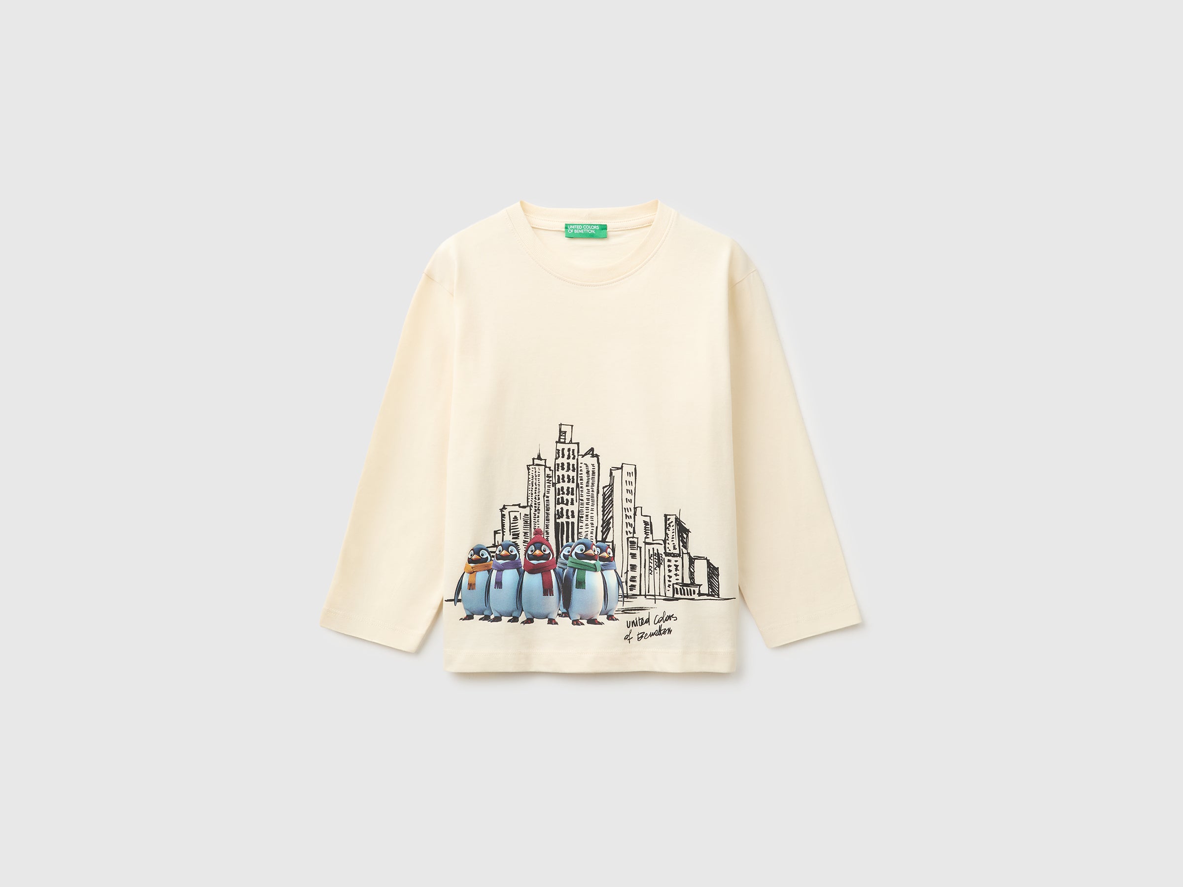 Benetton Maglietta Stampa Cotone Bio Taglia 104