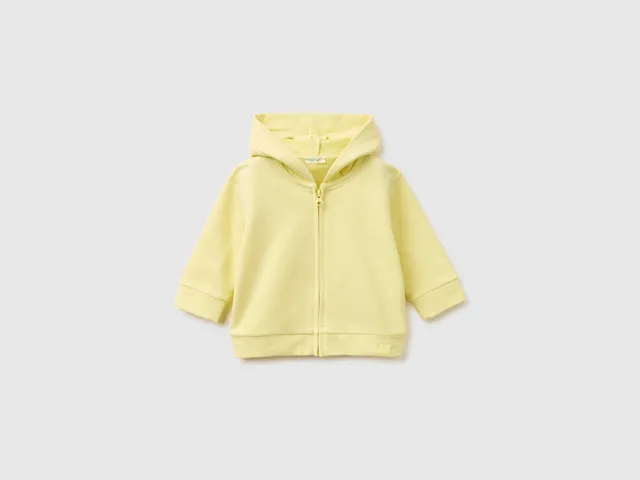 United Colors of Benetton Felpa Zip Taglia 68 Cotone Bio