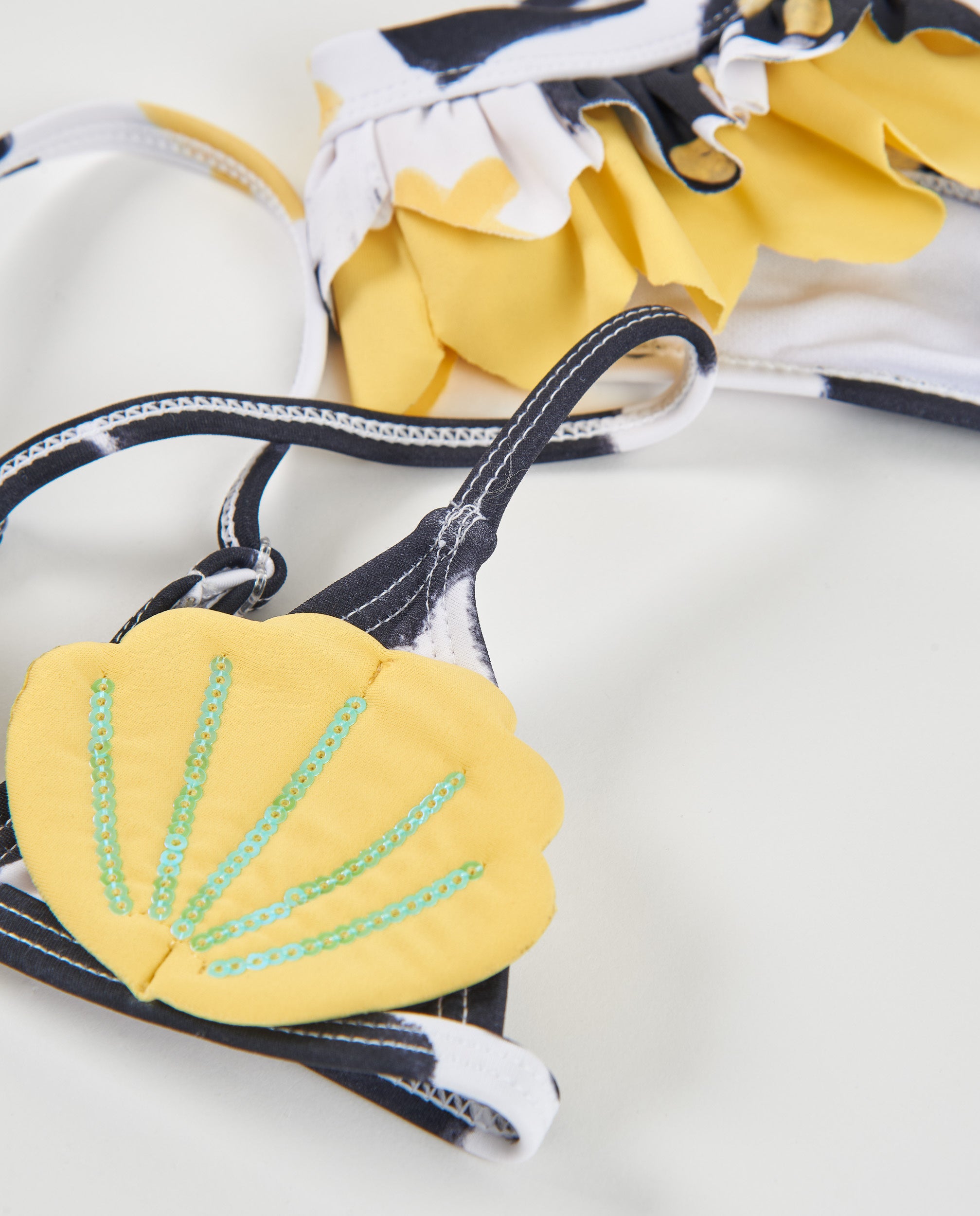 TucTuc Costumi Bikini Bambina Conchiglia Giallo