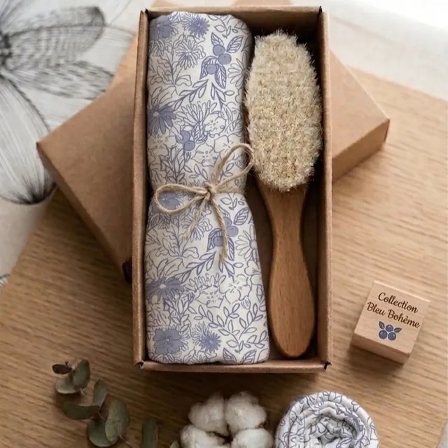 Petite Citrouille Les Essentiels Coffret Bleu Bohème cofanetto neonato