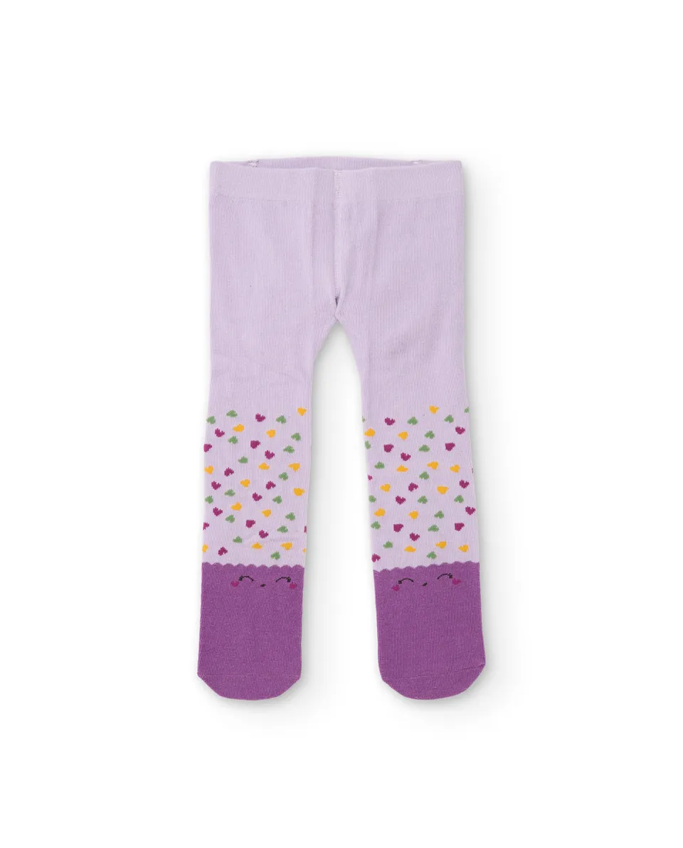 TucTuc Accessori collant neonata cuori lilla