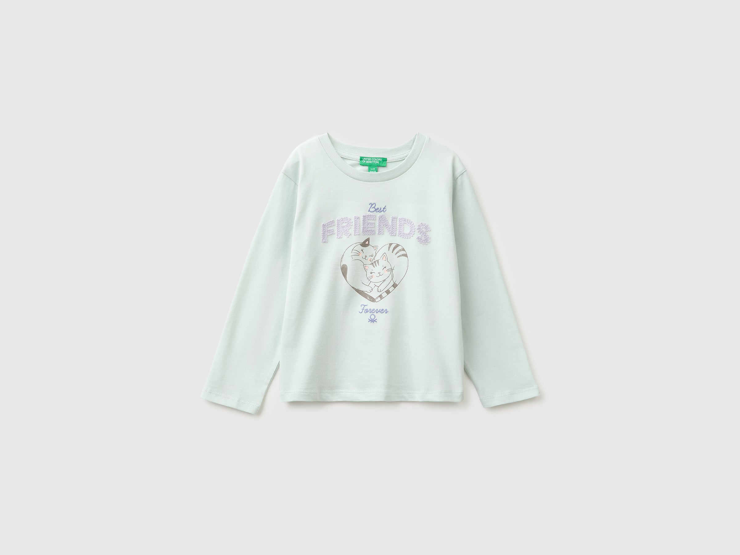 United Colors of Benetton T-Shirt Ricamata cotone biologico bimbo