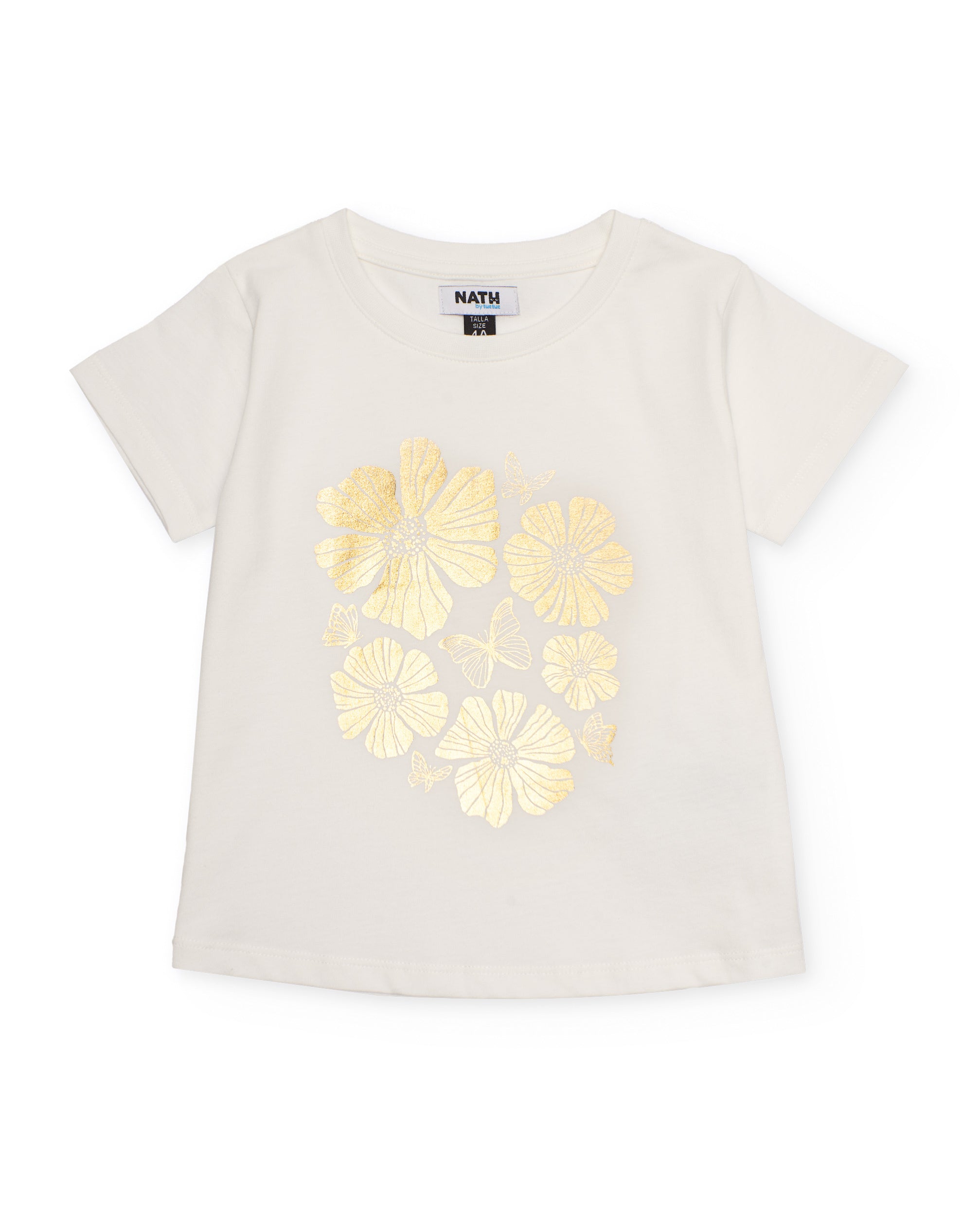 TucTuc Magliette t-shirt bambina bianco stampa dorata