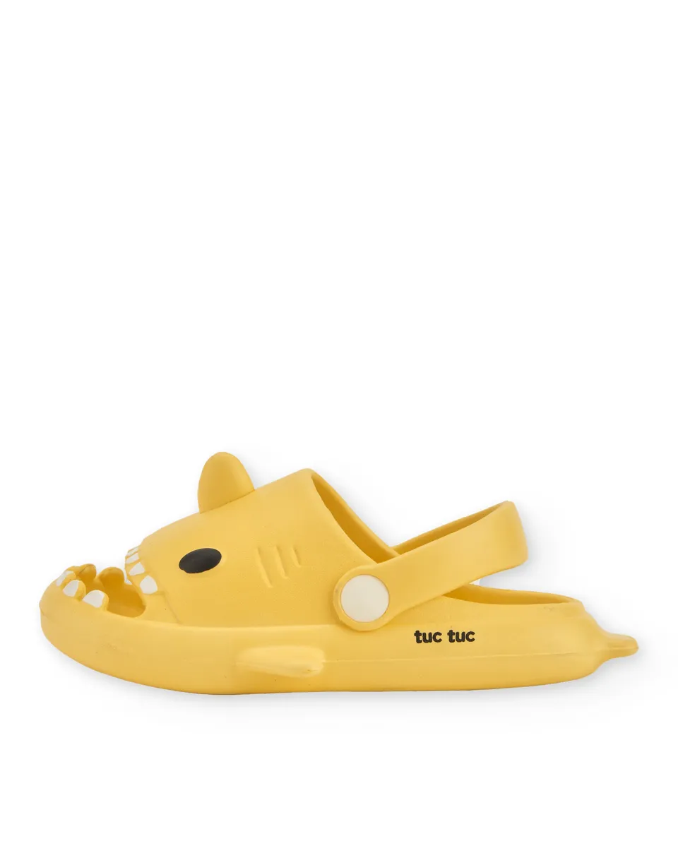 TucTuc Calzature zoccoli bambino giallo squalo 3D