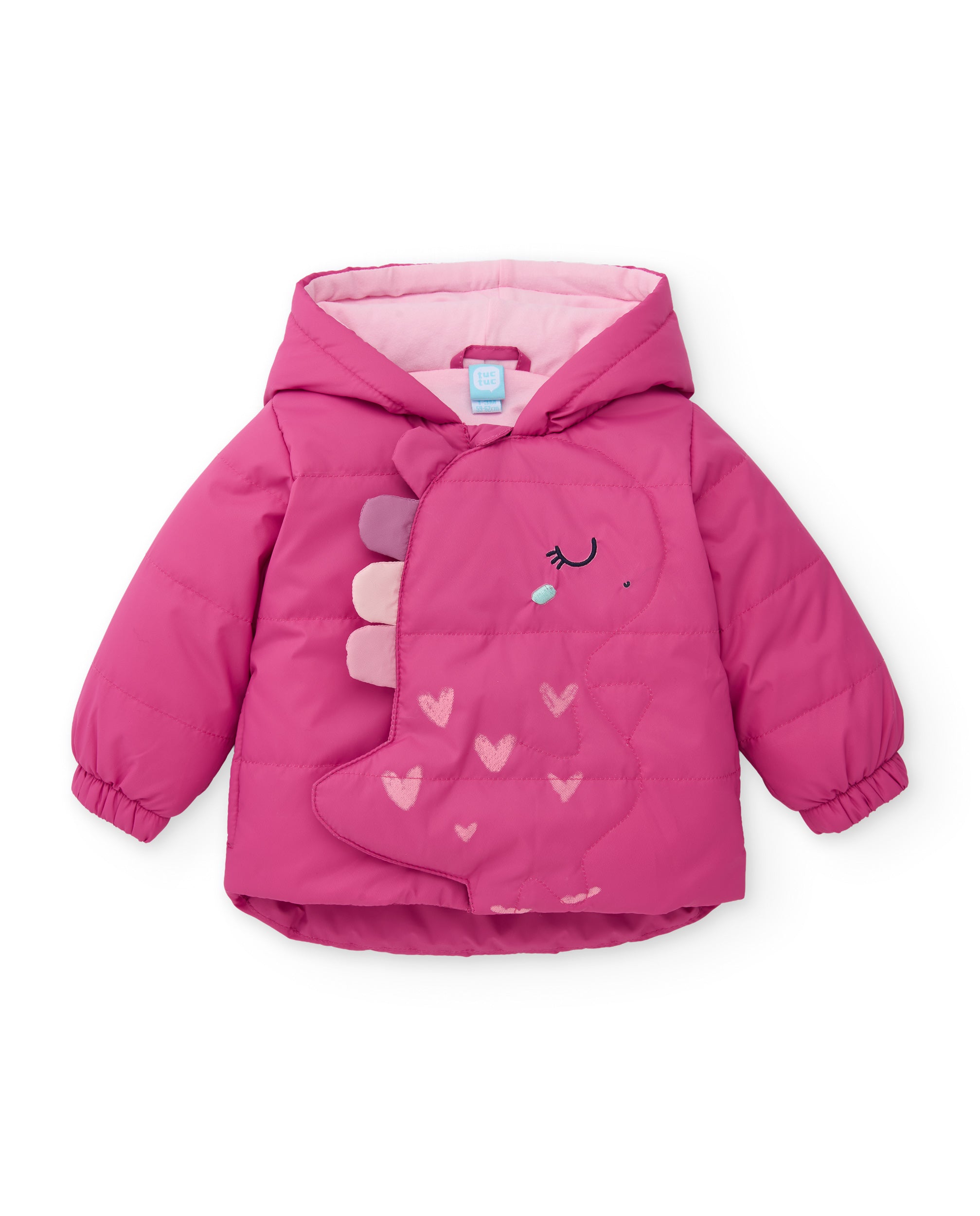 TucTuc Cappotti Cappotto Neonato con Cappuccio Fucsia Imbottito