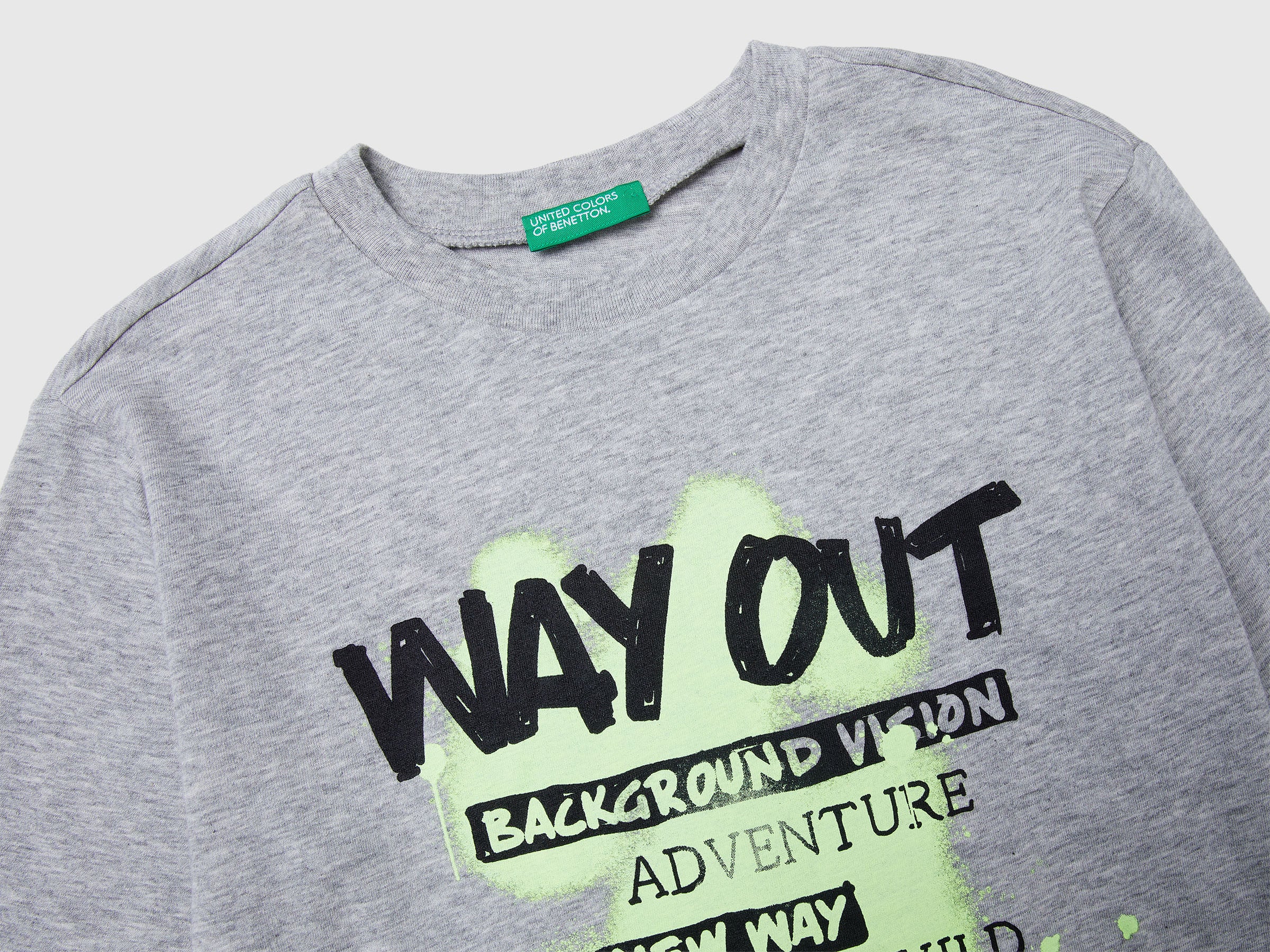 United Colors of Benetton T-shirt Manica Lunga con Stampa